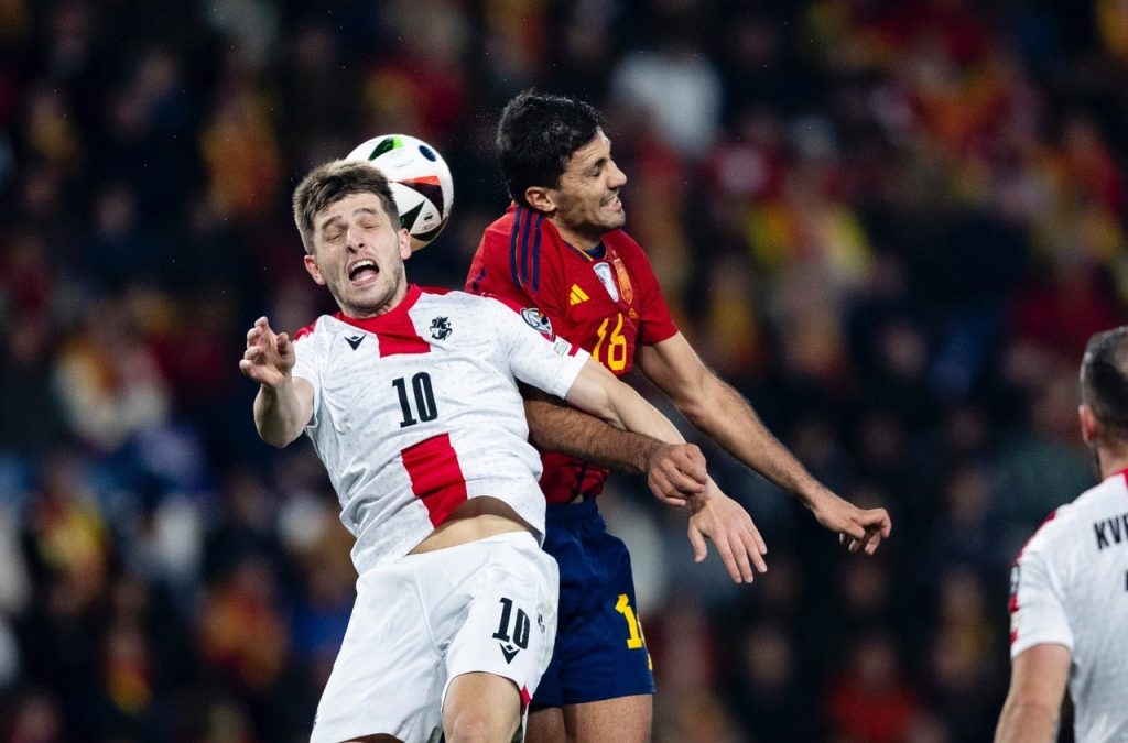 Duel antara tim Spanyol vs Georgia