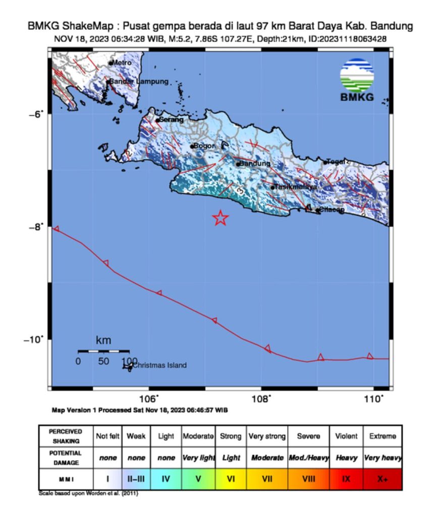 Informasi gempa terkini dari BMKG